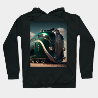 Art Deco Style Trains Hoodie